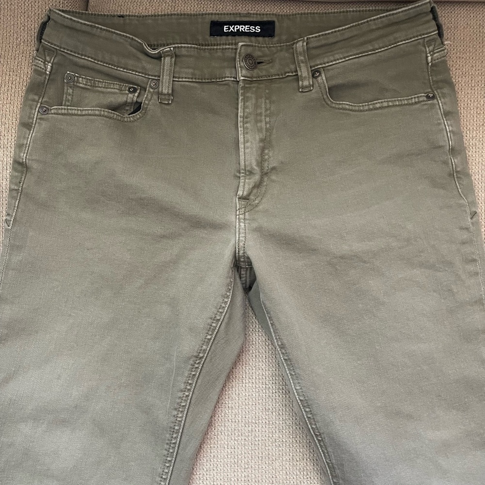 Express olive green jeans